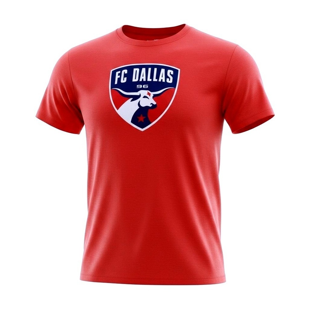 MLS FC Dallas T-Shirt Mens Large Red Soccer Graphic Tee